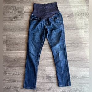 Old Navy Women’s Maternity Skinny Jean Smooth Panel Full Panel Dark Wash Size 8